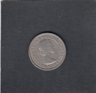 Beschrijving: 6 Pence ELIZABETH II